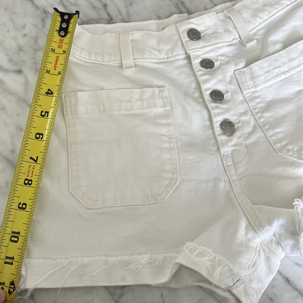 Madewell White High-Waisted Women Shorts - Picture 6 of 7